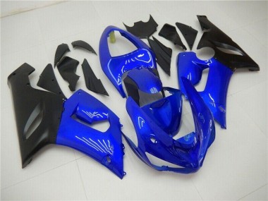 Shop 2005-2006 Kawasaki ZX6R Motorcycle Fairings - Blue Matte Black