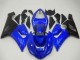 2005-2006 Kawasaki ZX6R Motorcycle Fairings - Blue Matte Black