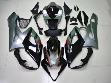 Shop 2005-2006 Suzuki GSXR 1000 Motorcycle Fairing - Glossy Black Silver