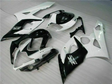 Shop 2005-2006 Suzuki GSXR 1000 Motorcycle Fairings - White Glossy Black