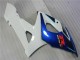 2005-2006 Suzuki GSXR 1000 Motorcycle Fairing Kits - White Blue Glossy Black