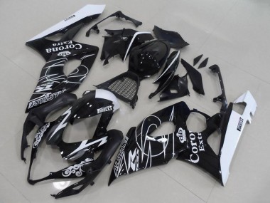 Shop 2005-2006 Suzuki GSXR 1000 Motorcycle Fairings - Glossy Black White Corona