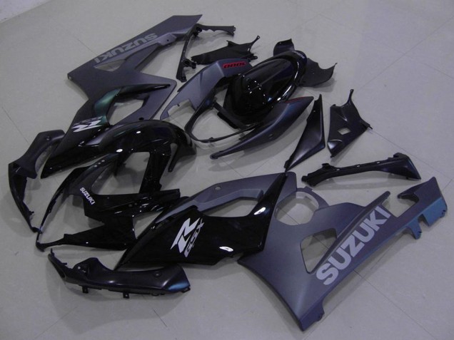 2005-2006 Suzuki GSXR 1000 Motorcycle Fairings Kit - Glossy Black Matte Black