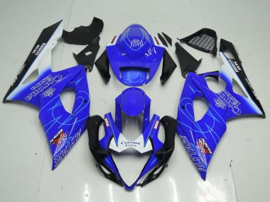 Shop 2005-2006 Suzuki GSXR 1000 Motorcycle Fairings - Blue White Black Corona