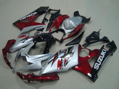 Shop 2005-2006 Suzuki GSXR 1000 Motorcycle Fairing - Silver Red Black