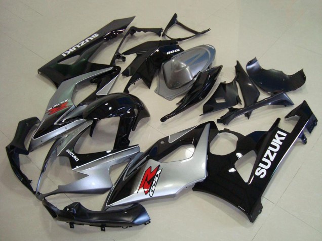 2005-2006 Suzuki GSXR 1000 Bike Fairings - Silver Black Red