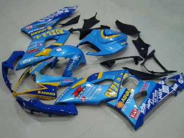 Shop 2005-2006 Suzuki GSXR 1000 Motorcycle Fairings - Blue Gold Rizla