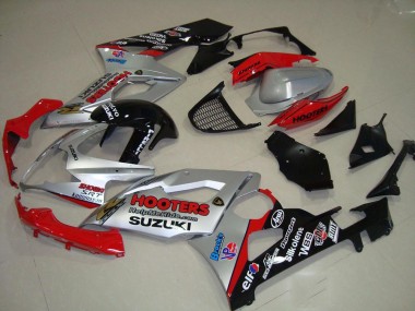 Shop 2005-2006 Suzuki GSXR 1000 Motorcycle Fairings - Silver Red Black Hooters