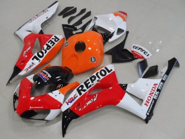 Shop 2006-2007 Honda CBR1000RR Motorcycle Fairing - Orange White Red Glossy Black Repsol HRC