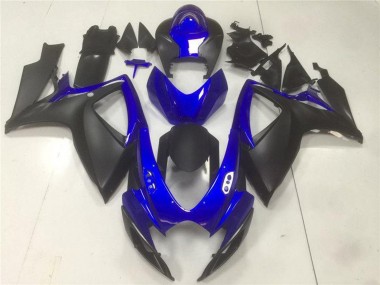 Shop 2006-2007 Suzuki GSXR 600/750 Motorcycle Fairings - Blue Matte Black