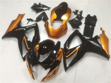 Shop 2006-2007 Suzuki GSXR 600/750 Motorcycle Fairings - Orange Glossy Black