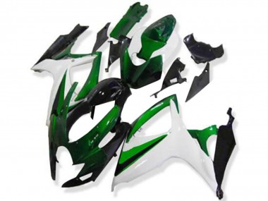 Shop 2006-2007 Suzuki GSXR 600/750 Motorcycle Fairings - White Green Glossy Black