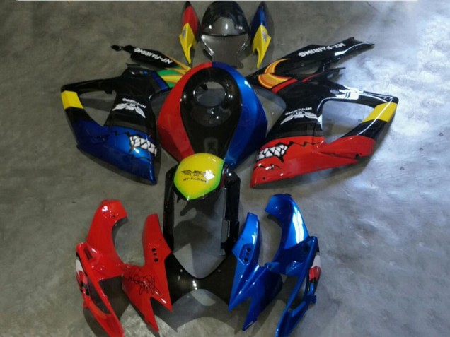 2006-2007 Suzuki GSXR 600/750 Motorcycle Fairings - Red Blue Yellow