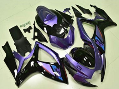 Shop 2006-2007 Suzuki GSXR 600/750 Motorcycle Fairings - Purple Glossy Black Blue