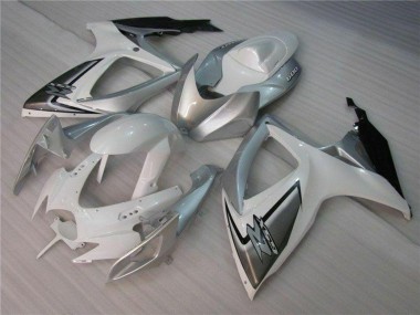 Shop 2006-2007 Suzuki GSXR 600/750 Motorcycle Fairings - White Silver