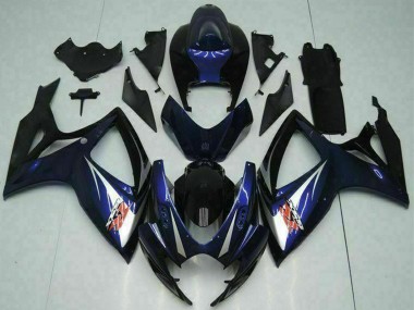 Shop 2006-2007 Suzuki GSXR 600/750 Motorcycle Fairings - Glossy Black Blue