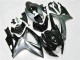 2006-2007 Suzuki GSXR 600/750 Motorcycle Fairings - Silver Glossy Black