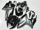 2006-2007 Suzuki GSXR 600/750 Motorcycle Fairings - Silver Glossy Black