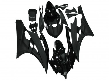 Shop 2006-2007 Yamaha YZF R6 Motorcycle Fairing - Glossy Black Matte Black
