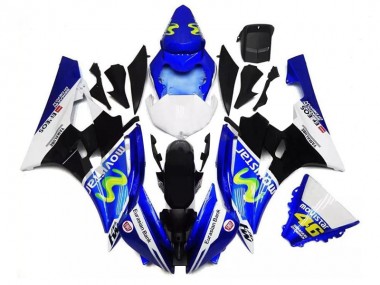 Shop 2006-2007 Yamaha YZF R6 Motorcycle Fairings - Blue White Black Green MoviStar ENEOS Yamalube 46