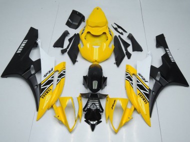 Shop 2006-2007 Yamaha YZF R6 Motorcycle Fairings - Yellow White Black OEM Style