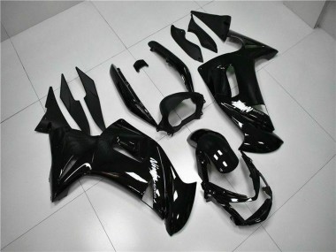 Shop 2006-2008 Kawasaki EX650 Motorcycle Fairings - Glossy Black White
