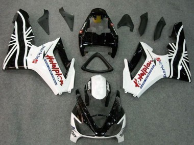 Shop 2006-2008 Triumph Daytona 675 Triple Motorcycle Fairing Kits - White Glossy Black