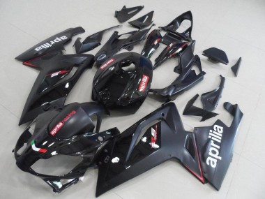 Shop 2006-2011 Aprilia RS125 Motorcycle Fairings - Glossy Black Matte Black