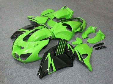 Shop 2006-2011 Kawasaki ZX14R ZZR1400 Motorcycle Fairing - Green Glossy Black
