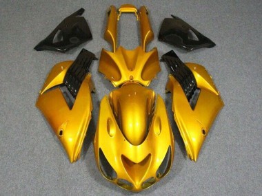 Shop 2006-2011 Kawasaki ZX14R ZZR1400 Motorcycle Fairings - Gold Glossy Black