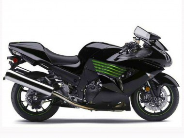 Shop 2006-2011 Kawasaki ZX14R ZZR1400 Motorcycle Fairings - Glossy Black Green