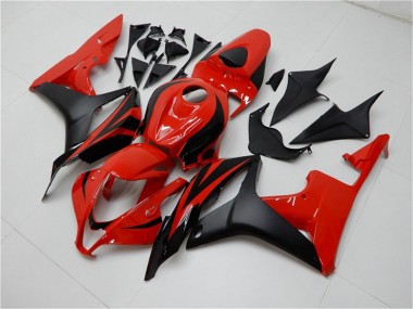 Shop 2007-2008 Honda CBR600RR Bike Fairings - Red Matte Black