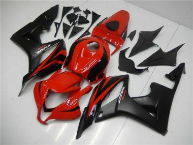 Shop 2007-2008 Honda CBR600RR Motorcycle Fairings - Red Matte Black with Decals