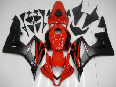 Shop 2007-2008 Honda CBR600RR Motorcycle Fairings - Red Matte Black with Decals