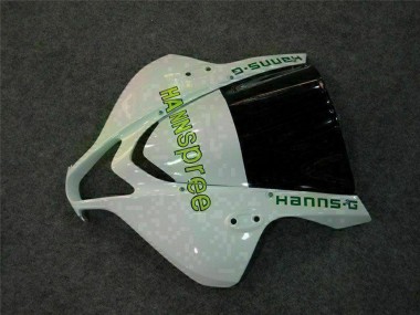 Shop 2007-2008 Honda CBR600RR Motorcycle Fairing - White Green Glossy Black Hannspree