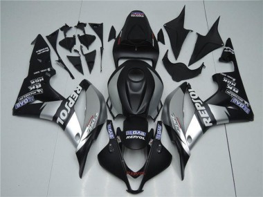 Shop 2007-2008 Honda CBR600RR Motorcycle Fairings - Matte Black Silver Grey Repsol