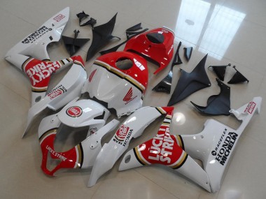 Shop 2007-2008 Honda CBR600RR Motorcycle Fairings - White Red Lucky Strike