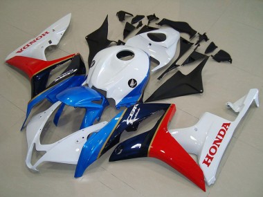Shop 2007-2008 Honda CBR600RR Motorcycle Fairing - White Blue Red Glossy Black