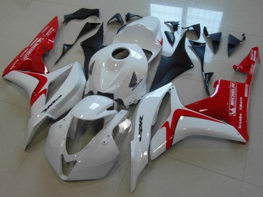 Shop 2007-2008 Honda CBR600RR Motorcycle Fairings - White Red Racing Style
