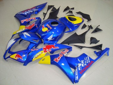 Shop 2007-2008 Honda CBR600RR Motorcycle Fairing - Blue Yellow Red Bull