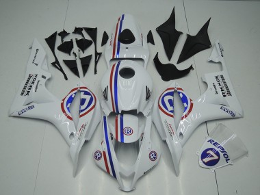 Shop 2007-2008 Honda CBR600RR Motorcycle Fairings - White Red Blue R
