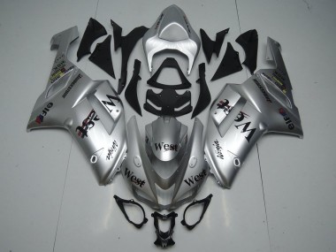 Shop 2007-2008 Kawasaki ZX6R Motorcycle Fairings - Silver West