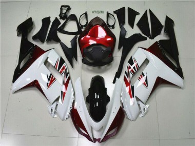 Shop 2007-2008 Kawasaki ZX6R Motorcycle Fairings - White Black Red
