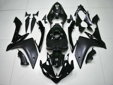 Shop 2007-2008 Yamaha YZF R1 Motorcycle Fairings - Glossy Black Matte Black