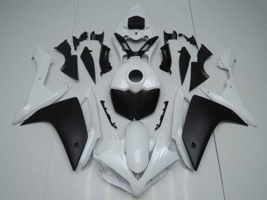 Shop 2007-2008 Yamaha YZF R1 Motorcycle Fairing - White Matte Black