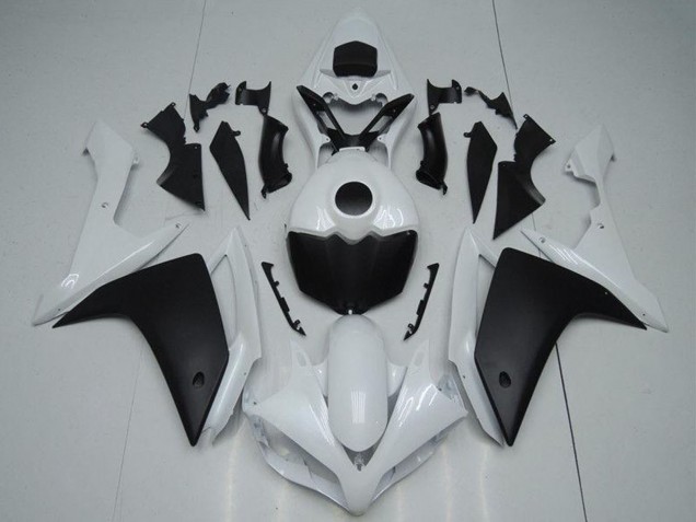 2007-2008 Yamaha YZF R1 Motorcycle Fairing - White Matte Black
