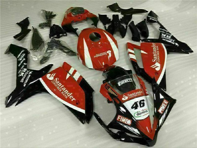 2007-2008 Yamaha YZF R1 Motorcycle Fairings - Red White Black Fimer Santander 46