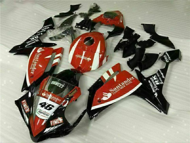 2007-2008 Yamaha YZF R1 Motorcycle Fairings - Red White Black Fimer Santander 46