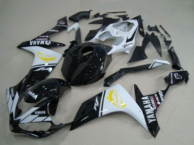 Shop 2007-2008 Yamaha YZF R1 Motorcycle Fairings - White Black Yellow Dolphin