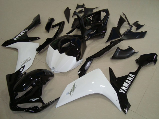 2007-2008 Yamaha YZF R1 Motorcycle Fairings - White Black